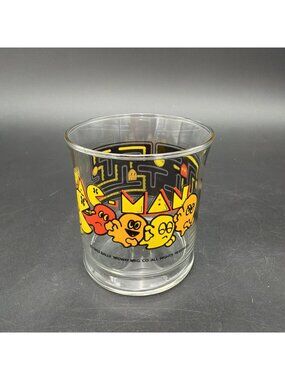 VTG Pac-Man Whiskey Rocks Glass 1982 Bally Midway Arcade Collectible